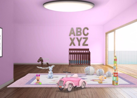 Baby girls pink room! Design Rendering