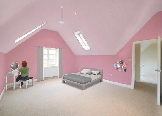 Pretty in Pink Room Design Rendering