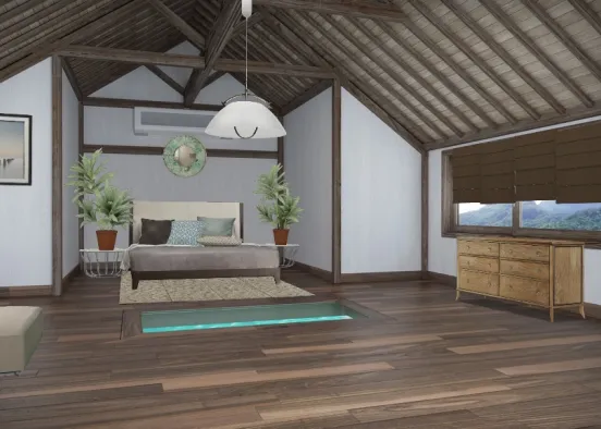 Beach house suite Design Rendering