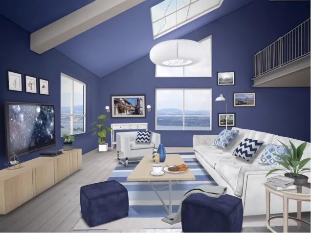 Living Room Blue