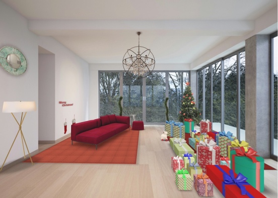 The chistmas room  Design Rendering