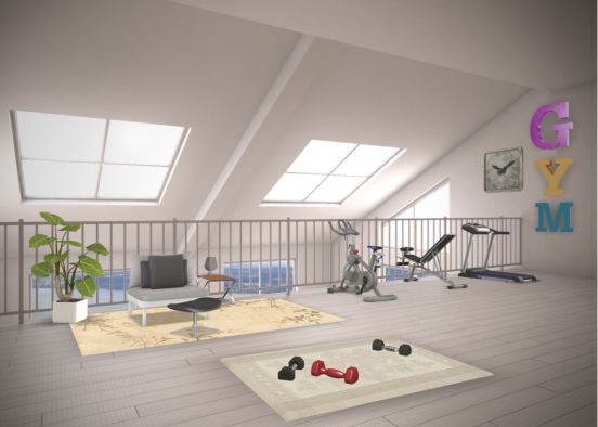 This is a gym (as you can see) Design Rendering