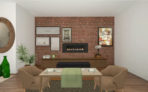  Wooden dining room & sitting room 3