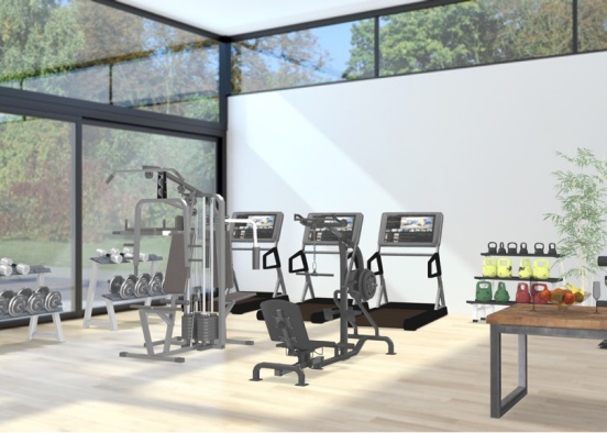 Classic Home Gym Design Rendering