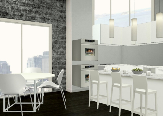 New york city apartment kitchen Design Rendering