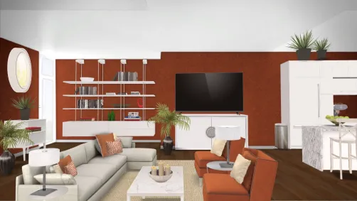 Creamsicle and glass studio home 