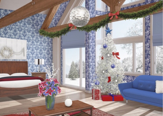 Blue Christmas For Two Design Rendering