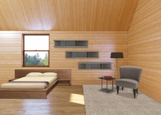 Cabin Room Design Rendering