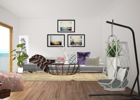 Living room by the ocean Design Rendering