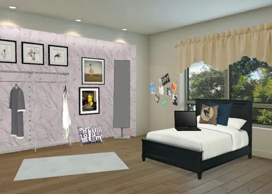 Fashon inspierd teen room! Design Rendering