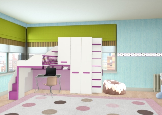 Cute little girl's room Design Rendering