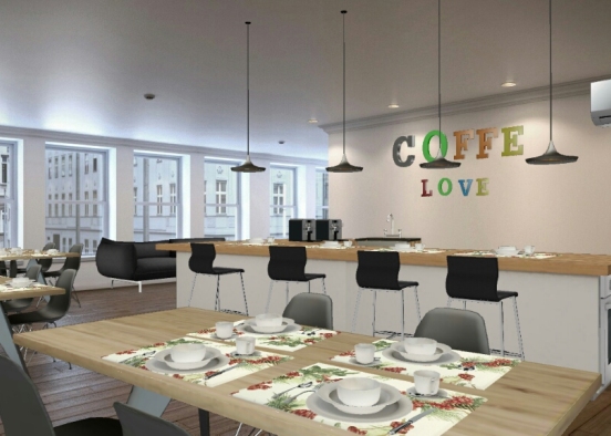 Cafeteria ☕ Design Rendering