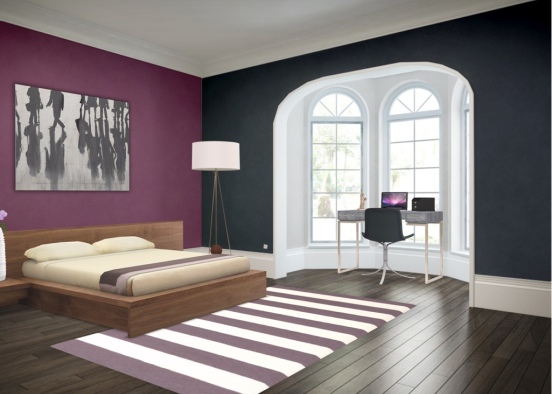 Simple Master Bedroom Design Rendering