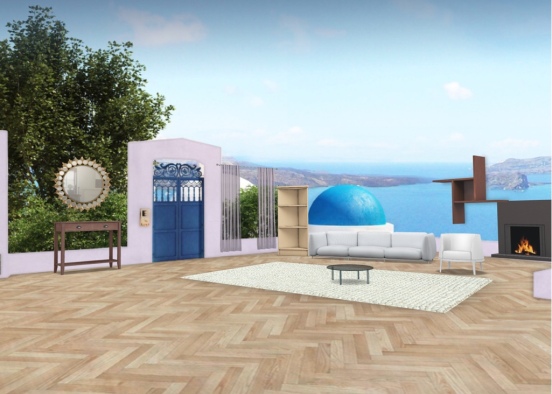 Living Room in Greece  Design Rendering
