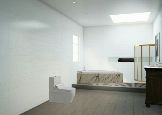 Baño lujoso Design Rendering