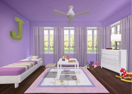 Little Girl’s Room Design Rendering