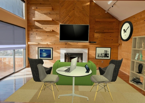 Calm living room Design Rendering