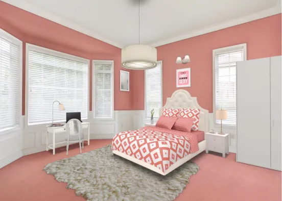 Pinky Bedroom Design Rendering