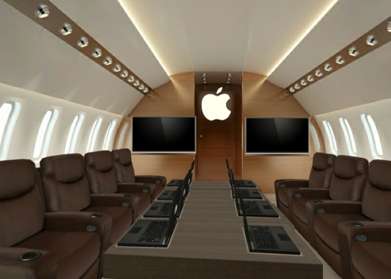 Luxury private jet Design Rendering