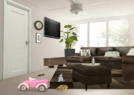 Small Apartment Living Room Design Rendering