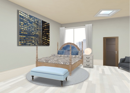 cute bedroom Design Rendering