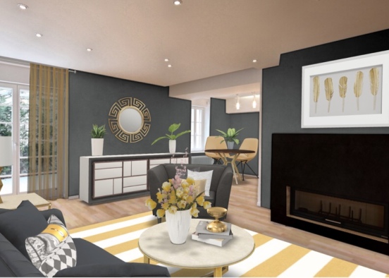 gray and gold Design Rendering