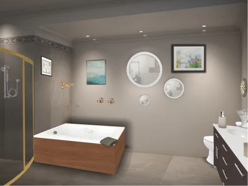 Tranquil Brown Bathroom