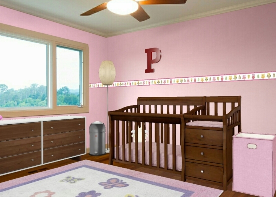 Baby Girl's room Design Rendering