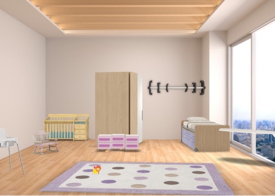 kids and room  Design Rendering