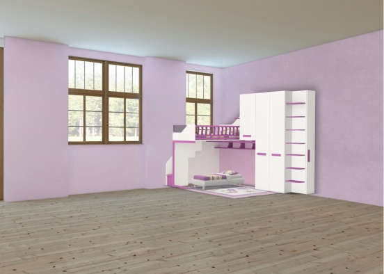 Girl bedroom (kid) Design Rendering