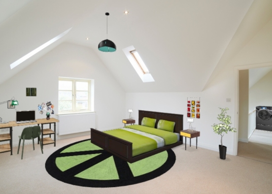 Chambre verte Design Rendering