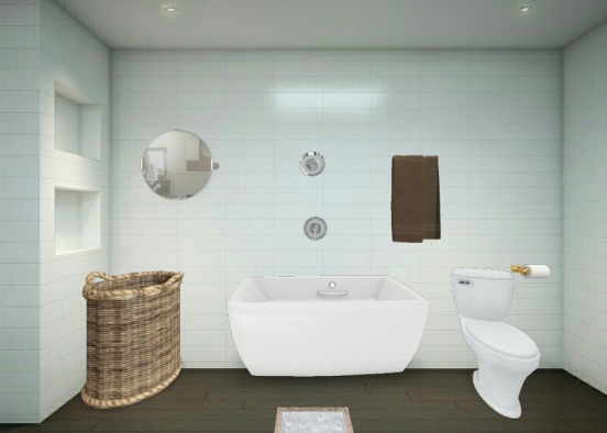 1 parte do banheiro Design Rendering