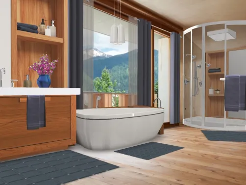 mountain lodge bathroom