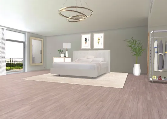 organic style bedroom  Design Rendering