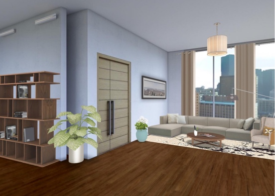 Highrise Livingroom  Design Rendering