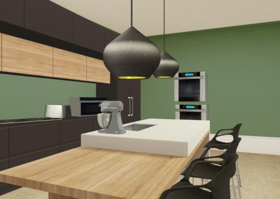 apartment kitchen Design Rendering