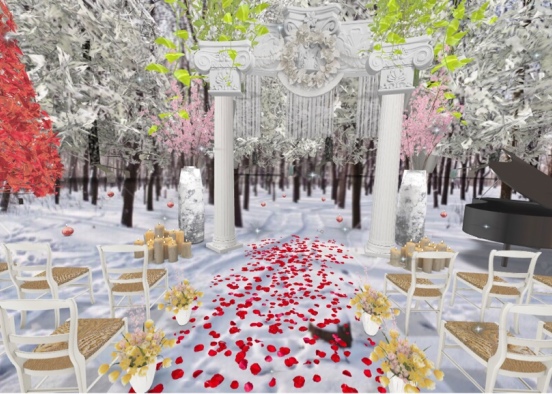 winter forest wedding Design Rendering