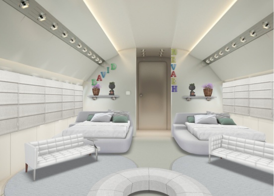 sister and brother airplane suite✈️🛫🛬🛩💺 Design Rendering