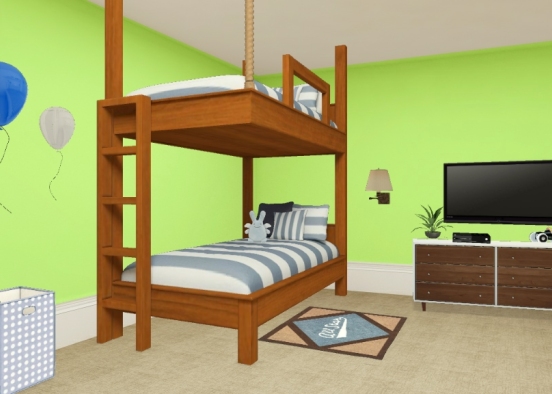 Boy's bedroom Design Rendering