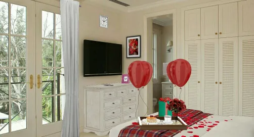 St Valentine breakfast in bed