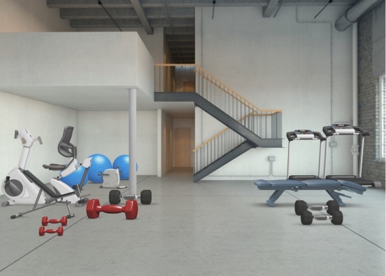 Gym room Design Rendering