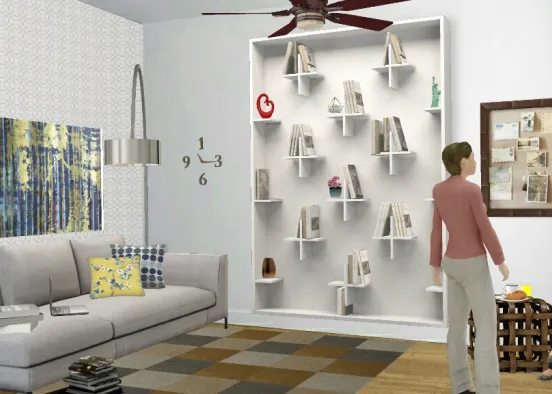 # Sala de leitura Design Rendering