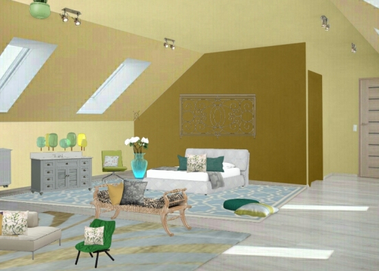 Mezzanin bedroom  Design Rendering