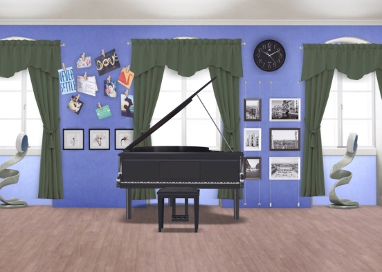 Piano Room (basement) Design Rendering