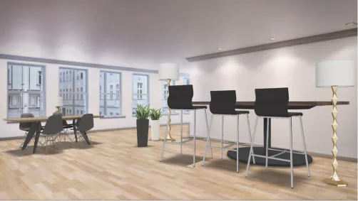 dining room table and bar