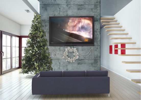 holiday living room  Design Rendering
