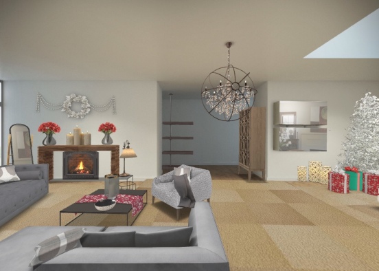Luxurious living room Design Rendering