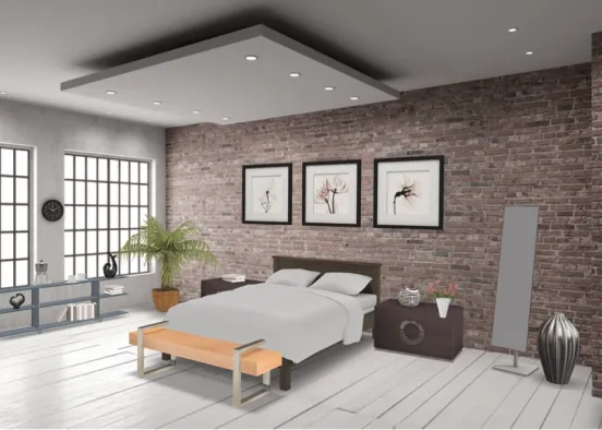 Contemporary Studio Bedroom  Design Rendering