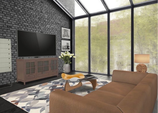 My tv space is happy place. Design Rendering