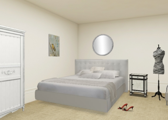 Plane bedroom Design Rendering